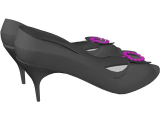 Woman Shoes 3D Model preview