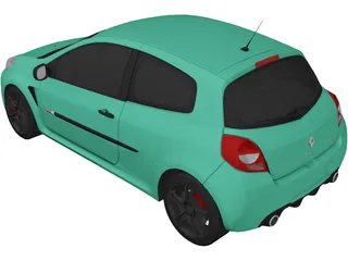 Renault Clio RS 200 Cup (2010) 3D Model preview