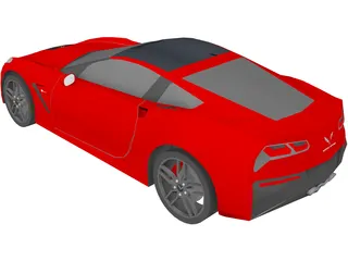 Chevrolet Corvette Z51 Stingray (C7) (2014) 3D Model preview