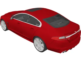 Jaguar XFR (2012) 3D Model preview
