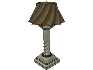 Cream Lamp 3D Model preview