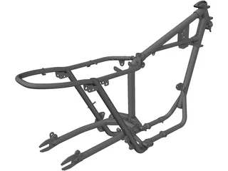 Motorbike Frame 3D Model preview