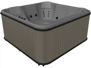 Jacuzzi Bathtub 3D Model preview