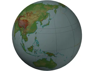 Earth Globe 3D Model preview
