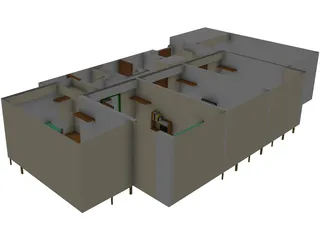 O`Connor Hall Dorm at Embry-Riddle Aeronautical University 3D Model preview