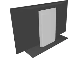 LG Flat TV Screen 3D Model preview