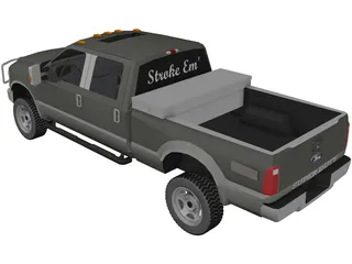 Ford F-250 XLT Short Box (2010) 3D Model preview