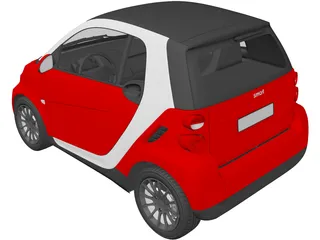 Smart ForTwo (2011) 3D Model preview