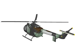MBB Bo 105 3D Model preview