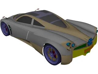Pagani Huarya (2014) 3D Model preview