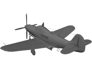 Bell P-39 Airacobra 3D Model preview