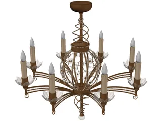 Chandlier 3D Model preview