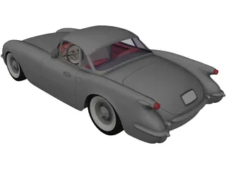 Chevrolet Corvette (1954) 3D Model preview