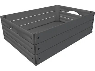 Wood Box 3D Model preview
