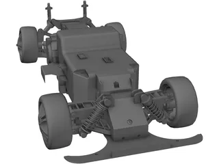 RC Car Chassis 3D Model preview