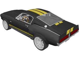 Ford Shelby GT500 (1967) 3D Model preview