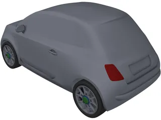 Fiat 500 3D Model preview