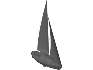 J Boats J22 Sailboat 3D Model preview