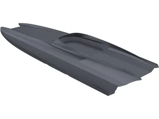 Twin Hull Boat 3D Model preview