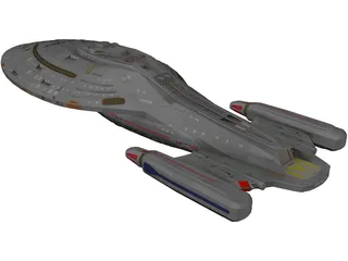 Star Trek Voyager NCC 74656 3D Model preview