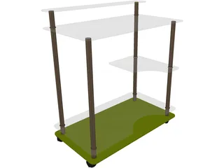 Book Stand 3D Model preview