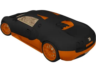 Bugatti Veyron Super Sport 3D Model preview