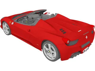 Ferrari 458 Spider 3D Model preview
