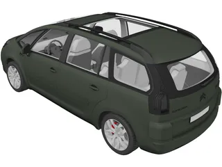 Citroen C4 Picasso (2006) 3D Model preview