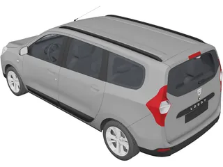 Dacia Lodgy (2012) 3D Model preview