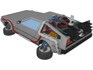 DMC Delorean X 3D Model preview