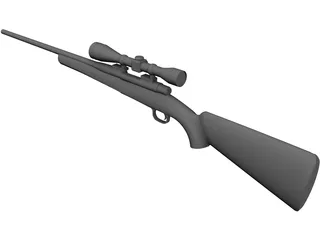 Remington Model 70 Hunting Rifle 3D Model preview