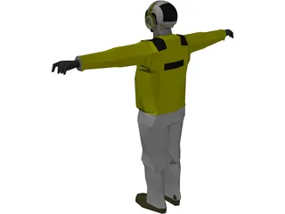 USN Aircraft Director 3D Model preview