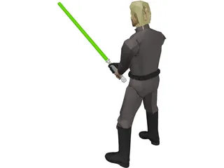 Star Wars Luke SkyWalker Jedi 3D Model preview
