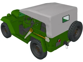 Gaz 67B (1944) 3D Model preview