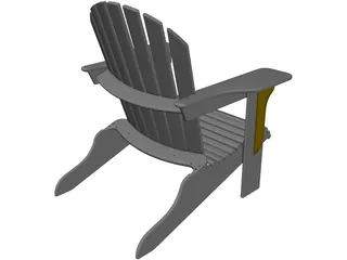Adirondack Chair 3D Model preview