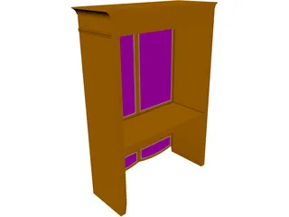 Yacht AV Cabinet Armoir 3D Model preview