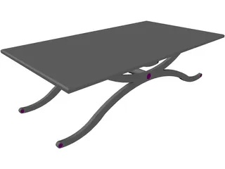 Cocktail Table 3D Model preview