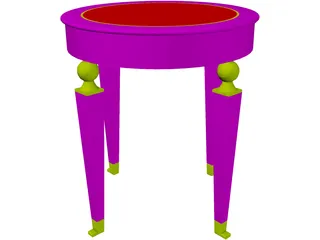 End Table 3D Model preview