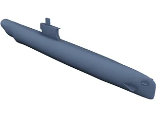 Romeo Class Submarine 3D Model preview