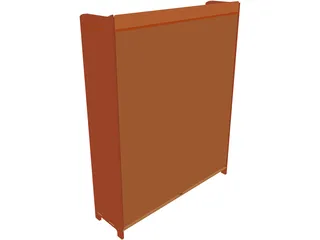Mission Style Bookcase 3D Model preview