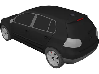 Volkswagen Golf V 3D Model preview