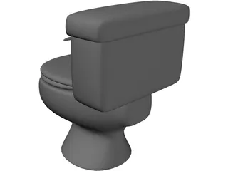 Toilet Bowl Modern 3D Model preview