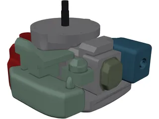 Lawn Mower Engine 3D Model preview