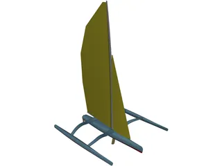 Trimaran 3D Model preview