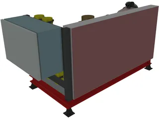 Air Compressor HP 3D Model preview