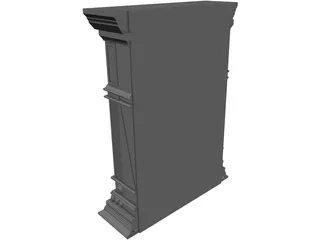 Narnia Wardrobe 3D Model preview