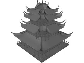 Pagoda 3D Model preview