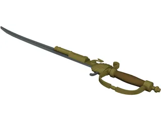 Flinlock Cutlass 3D Model preview