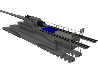 Dora Railgun 3D Model preview