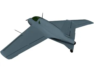 Messerschmitt Me 163 Komet 3D Model preview